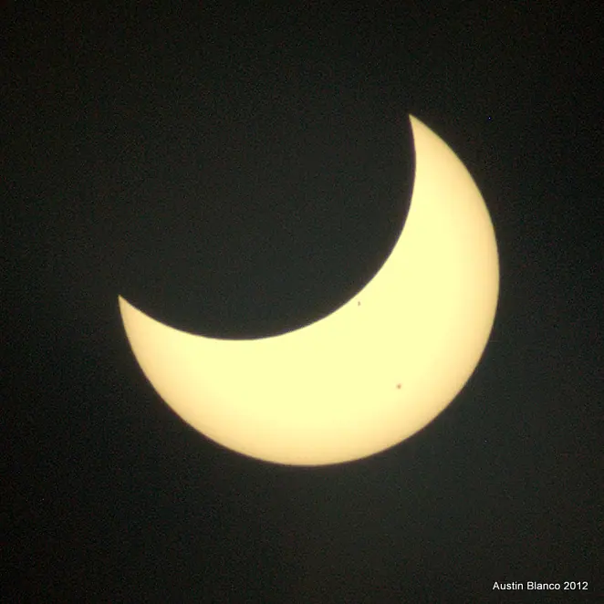 Post-Apogee showing some sunspots