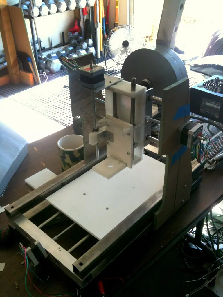 System completed, ready for a spindle.