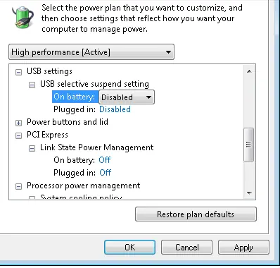 Image from “MetaMorph, Elements, Micro-Manager intermittent Crashes may be due to power options”